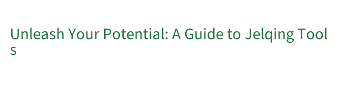 Jeling Unleash Your Potential: A Guide to Jelqing Tools – WALMI
